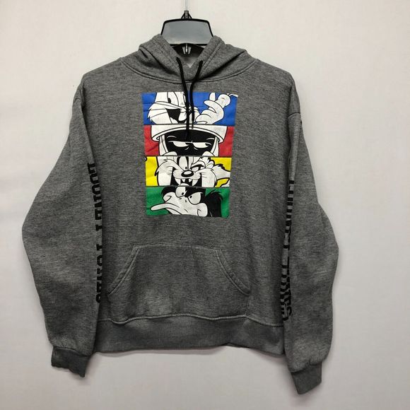 Looney Tunes Women Juniors Pullover Hoodie Fleece Sweatshirt Size Large M103 -8 - Picture 1 of 13